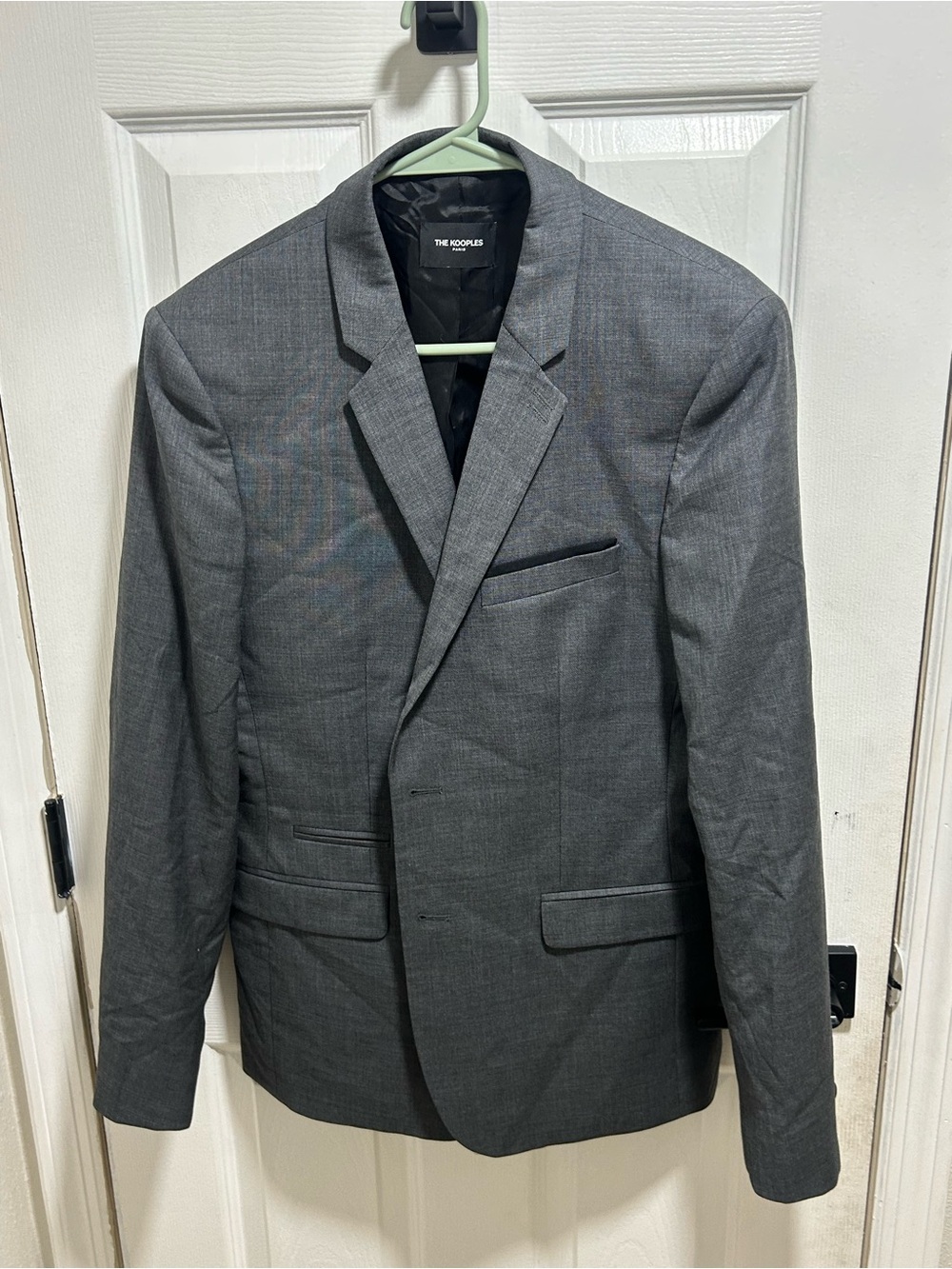 The Kooples Men's Gray Notch Lapel Single-Breasted Blazer